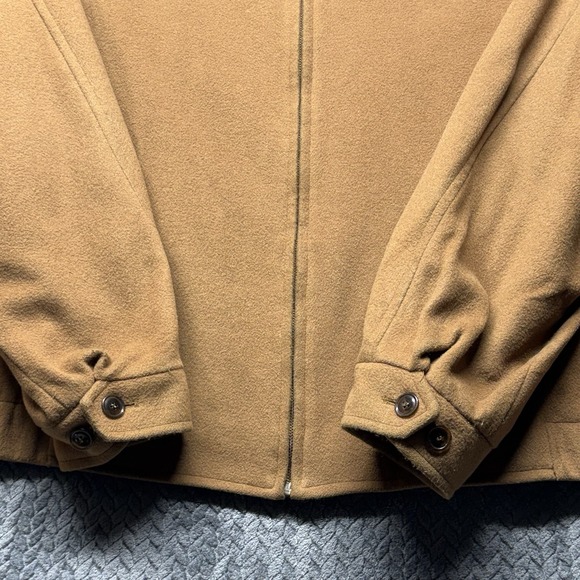 Baracuta Cashmere Wool Bomber Jacket 2XT Brown Tan Soft Gold Lined Bulgaria READ - Picture 6 of 16